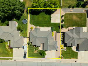 Aerial view of property's location featuring property boundaries highlighted