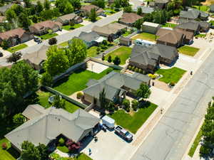 Aerial view of residential area