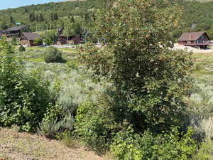 Aerial view of property and surrounding area featuring a heavily wooded area