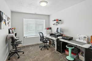 Carpeted bedroom