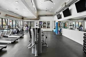 Clubhouse Gym, fully equipped exercise gear