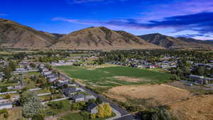 Mountain view with nearby suburban area