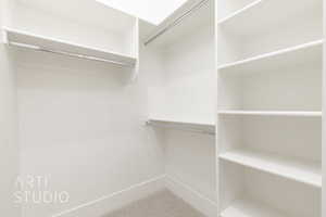 View of walk in closet