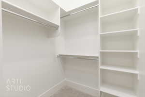 View of walk in closet