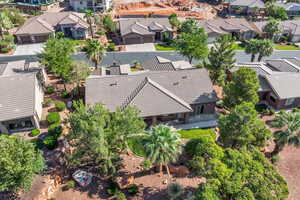 Aerial view of residential area