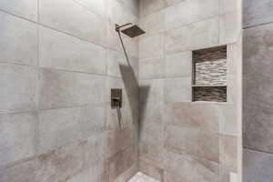 Bathroom with a tile shower