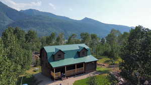 Mountain view with a forest