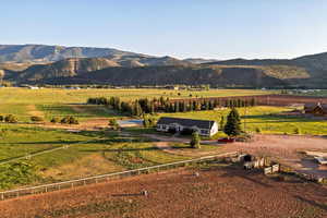 Mountain view featuring rural landscape and agricultural land