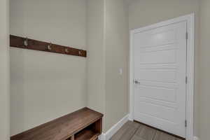Mudroom with baseboards