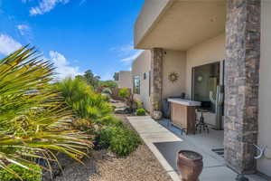 View of yard with a patio area