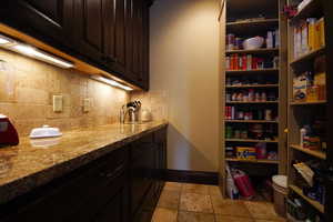 Storage area with a sink