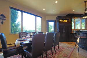 Dining space featuring healthy amount of natural light and recessed lighting