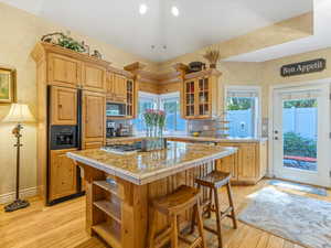 Kitchen with French Door to Back Patio