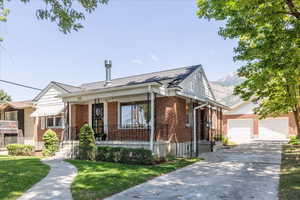 View of front of house showing south side of house