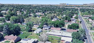 Aerial overview looking west  of property's location