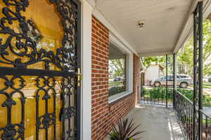View of covered porch