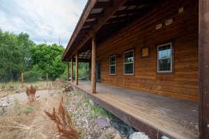 View of wooden terrace