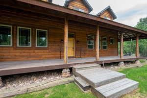 View of wooden porch