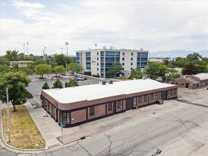 View of building exterior with a mountain view