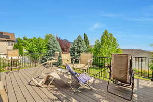 View of wooden terrace
