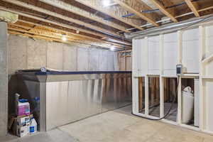 View of unfinished basement
