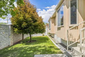 View of fenced yard
