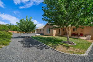 Rear view of property with a patio and stucco siding