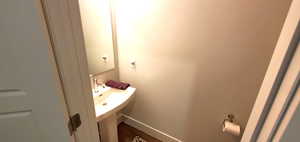 Bathroom with baseboards