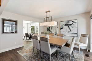 Formal Dining room with wood finished floors