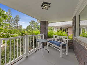 View of covered porch