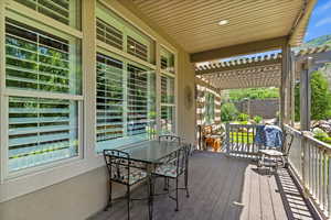 View of wooden porch