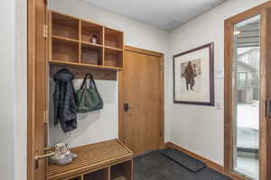 Mudroom with baseboards