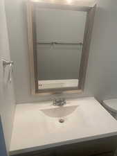 Bathroom featuring vanity