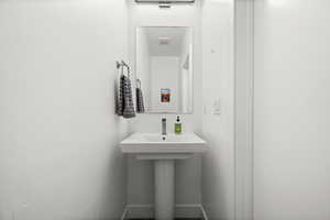 Half bath on living level.