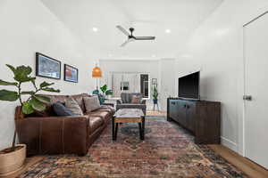 Tons of light in the living room.