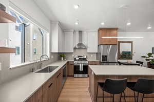 Matte quartz countertops.