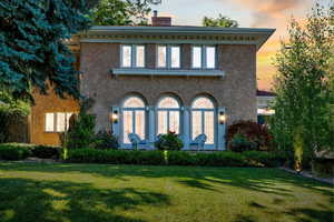 Original Leaded glass windows highlight this Italian Palazzo style home!