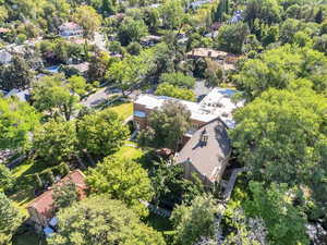 Aerial view of residential area