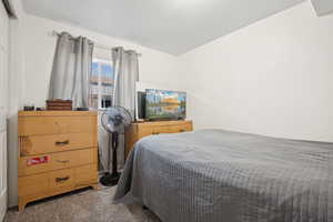 View of carpeted bedroom