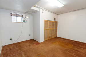 Below grade area with carpet flooring