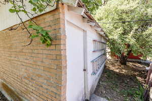 Exterior view of brick siding