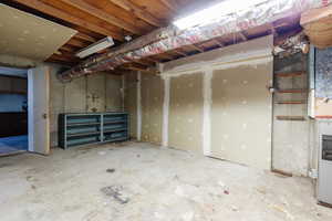 View of unfinished basement