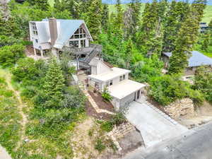 View from above of property