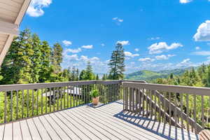 Deck with a mountain view