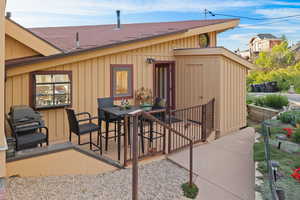 View of patio featuring outdoor dining space