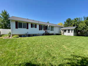 Rear view of house