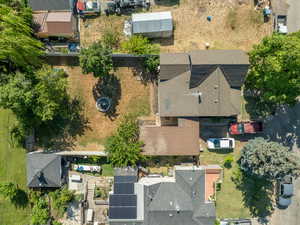 Aerial view of residential area