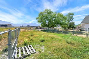 View of yard featuring a mountain view