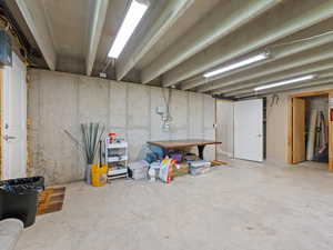 View of unfinished below grade area