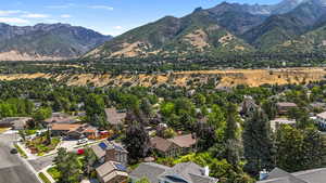 Mountain view featuring nearby suburban area